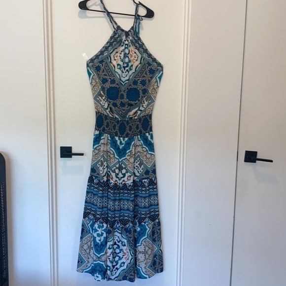 Hale Bob multi color sleeveless maxi dress size M - Picture 2 of 11